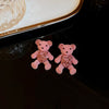 Pink Bear Earrings