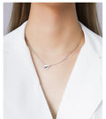 Paper Airplane Star Charm Necklace in Gold Steel Rose Gold view 6