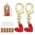 Red Heart Charm Keychain With Gold-Tone Lobster Clasp view 2