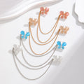 Pink Gold Tone Butterfly Four Designs Metal Brooch Pin view 5