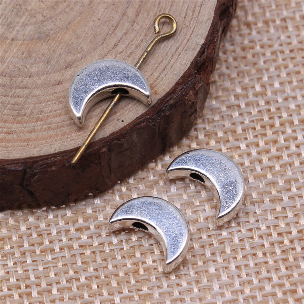 12x8mm 1g Multicolor Zinc Alloy Moon Loose Metal Beads for Bracelet Necklace Jewelry Making