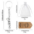 Silver Hanging Skeleton Metal Keychain Chain Pendant view 2