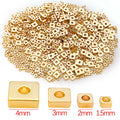 Flat Square Disc Metal Spacer Beads for Jewelry Making view 7