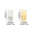 Crystal Bunny Charms in Nine Colors and Two Metal Tones view 2