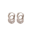 Crystal Teardrop Hoop and Linear Drop Earrings Statement Jewelry view 5