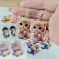 Acrylic Double-Sided Cute Cat Print Earrings 8 Styles view 2