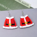 Acrylic Santa Coat Christmas Earrings Keychain 2 Styles view 2