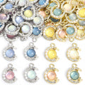 Crystal-Accented And Pearl-Look Gold Silver Moon Pearl-look And Alloy Charms in 10 Styles view 4