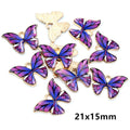 Printed Butterfly Cabochons in Nine Color Patterns view 12