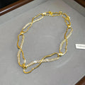 Open Link Textured Chain Necklace Decorative Jewelry view 6