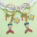 Starfish, Shell and Mermaid Charm Keychains Featuring Ocean Across 29 Pictured Variations view 3