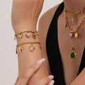 Mixed Charm and Color Glass Necklace Bracelet Collection view 4