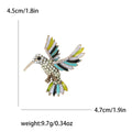 Multicolor Crystal Hummingbird Brooch in Three Colorways view 4