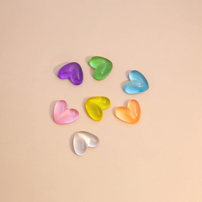 Color Note Glossy Heart Shaped DIY Phone Case Components