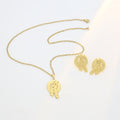 Sixty-One Gold Tone Sculptural Necklace and Earring Jewelry Sets view 4