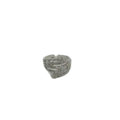 Silver Multi Band Star Open Ring Clear Pavé Stones view 5