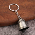 Embossed Metal Bell Keychain in Three Antique Finishes view 4