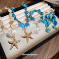 Shell Starfish Necklace Earring Bracelet Beach Mix view 4