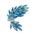 Crystal Bow Wheat Ear Brooch Champagne Green Blue Tones view 2