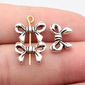 14x10mm 0.74g Multicolor Zinc Alloy Bowknot Loose Metal Butterfly Beads for DIY Bracelet Necklace Making