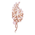 Rose Gold Floral Bouquet Crystal Three Designs Metal Brooch Pin view 7