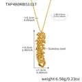 Multi Heart Cascade Necklace Drop Earrings Gold Steel Cluster view 6