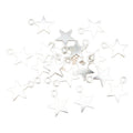 Simple Five Point Star Charms in Bright Silver Finish view 5