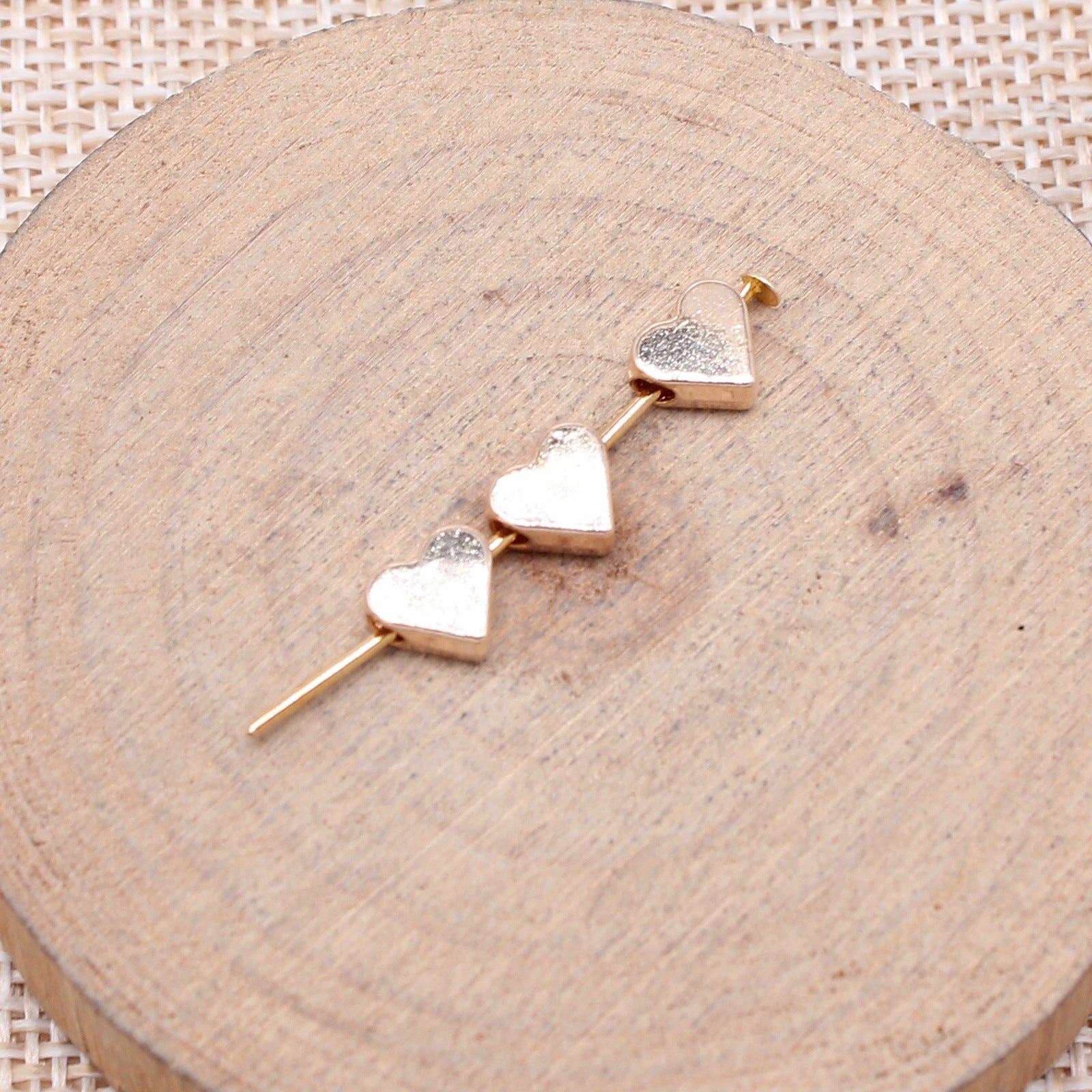 8x7mm 0.67g Multicolor Zinc Alloy Heart Small Hole Beads for DIY Bracelet Necklace Making