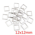 Gold and Silver Tone Square Open Frame Metal Charms view 8