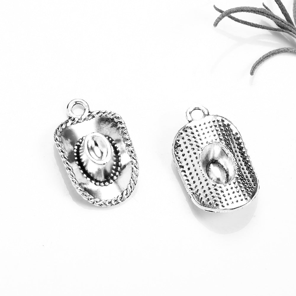 22x13mm 3D Cowboy Hat Charm Pendant