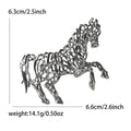 Openwork Running Horse Brooch Decorative Metal Pin For Jackets And Lapels view 9