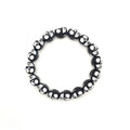 Black Plastic Skull Bead Elastic Stretch Prayer Bracelet view 5