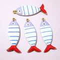Striped Enamel Fish Charms With Red Tails in Eleven Colors view 8