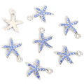 Crystal Starfish Charms in Four Stone Colors and Two Tones view 11