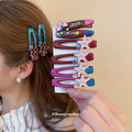 Acrylic Star Letter Snap Duckbill Hair Clip Pair 4 Styles view 1