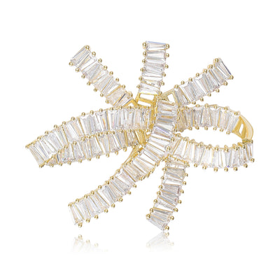 Crystal openwork bow shown from the front