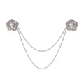 Gold Tone Camellia Crystal Pearl Look Four Designs Metal Brooch Pin view 7