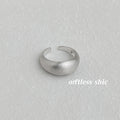 Silver Open Dome Rings Polished Slim and Brushed Styles view 4