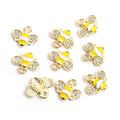 Enamel-Look And Crystal-Accented Silver Gold Bee Alloy Charms in 14 Styles view 6