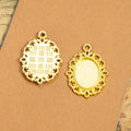 Small Oval Floral Edge Pendant Trays in Three Finishes view 3