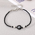 Colorful Beaded Cord Evil Eye Adjustable Bracelets in Twelve Designs view 9