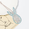 Rhinestone Rabbit Head Christmas Hangers Floral Cutout 2 Colors view 6