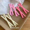 Matte X Shape Duckbill Hair Clips Six Piece Color Set view 4