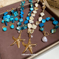 Shell Starfish Necklace Earring Bracelet Beach Mix view 2