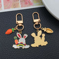 Rainbow Easter Bunny Carrot and Egg Clip Keychain Four-Style Collection view 3