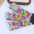 Floral Print Canvas Wrist Strap With Gold Tone Swivel Clasp view 3