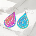 Silver Tone Rainbow Openwork Metal Hook Earrings in Seven Designs view 7