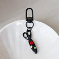 Gothic Black Metal Keychain Charms Moon Spider Cross Styles view 7