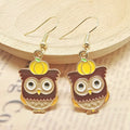 Gold Tone Enamel Animal Figure Drop Earrings 10 Styles view 8