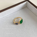 Gold Tone Color Geometric Adjustable Open Rings In Five Styles view 2
